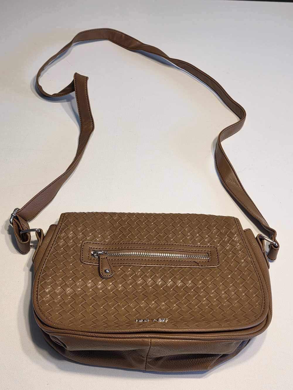 Nine West Woven Crossbody Bag in Brown